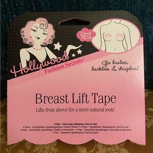 New Sealed in Box Hollywood Clear Breast Lift Tape. Clear. 4 Pairs.
